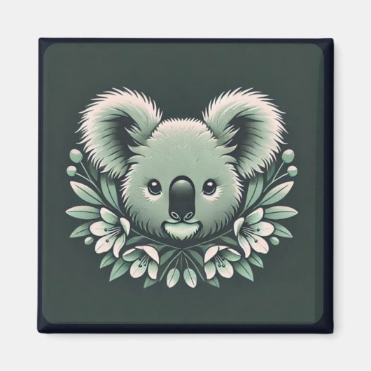 Schattigee koala-gezichtsmagneet magneet (Voorkant)