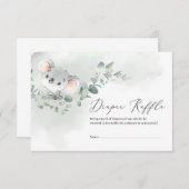 Schattigee koala groene eucalyptus bladeren luierl informatiekaartje (Voorkant / Achterkant)