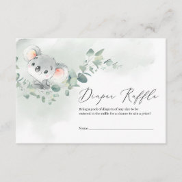 Schattigee koala groene eucalyptus bladeren luierl informatiekaartje