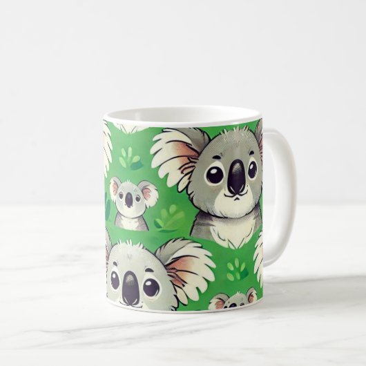 Schattigee koala groene mok (Voorkant rechts)