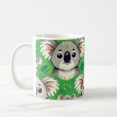 Schattigee koala groene mok (Links)