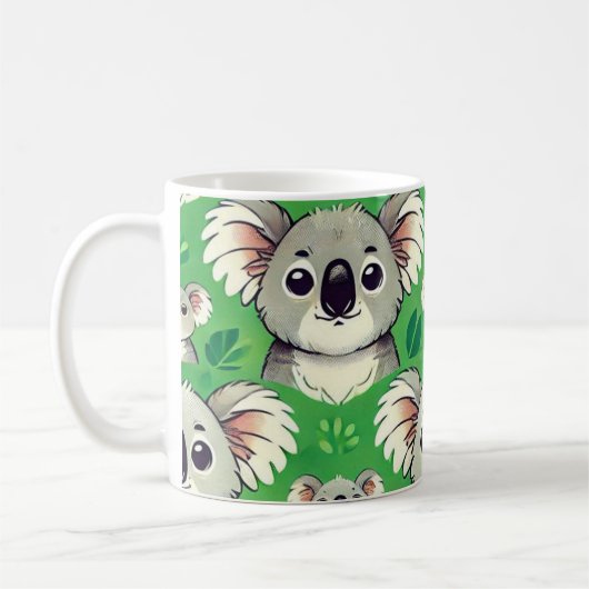 Schattigee koala groene mok (Links)