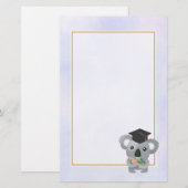 Schattigee koala in een zwarte afstudeerdop briefpapier (Voorkant / Achterkant)