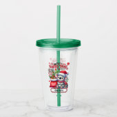 Schattigee Koala Kerstmis gepersonaliseerde naam Acryl Drinkbeker (Voorkant)