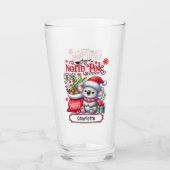 Schattigee Koala Kerstmis gepersonaliseerde naam Glas (Achterkant)