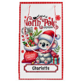 Schattigee Koala Kerstmis gepersonaliseerde naam Klein Cadeauzakje (Voorkant)