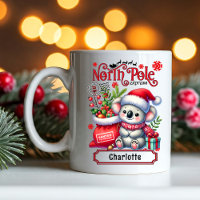 Schattigee Koala Kerstmis gepersonaliseerde naam