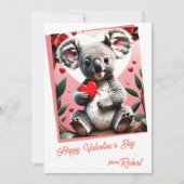 Schattigee koala kinder Valentijnsdag Feestdagenkaart (Voorkant)