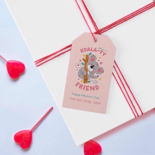 Schattigee Koala Kind's Classroom Valentijnsdag Cadeaulabel