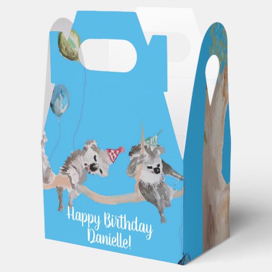 Schattigee Koala Koala's Kinderverjaardagstaart Fa Bedankdoosjes (Geopend)