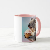 Schattigee koala met cupcake pastelverloop mok (Voorkant rechts)