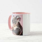 Schattigee koala met cupcake pastelverloop mok (Voorkant links)