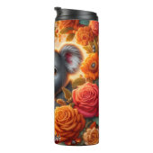 Schattigee Koala met een Roos Thermosbeker (Geroteerd rechts)