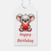 Schattigee Koala met hart Cadeaulabel (Achterkant)