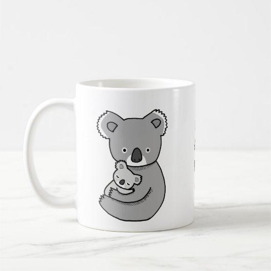 Schattigee Koala Mom en Baby Sweet moederdag cadea Koffiemok (Links)