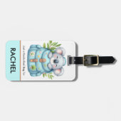 Schattigee Koala Reiziger Gepersonaliseerd Kinder  Bagagelabel (Voorkant horizontaal)