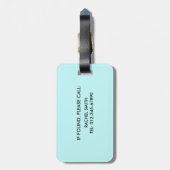 Schattigee Koala Reiziger Gepersonaliseerd Kinder  Bagagelabel (Achterkant verticaal)