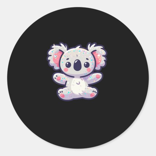 Schattigee Koala-Sticker Ronde Sticker (Voorkant)