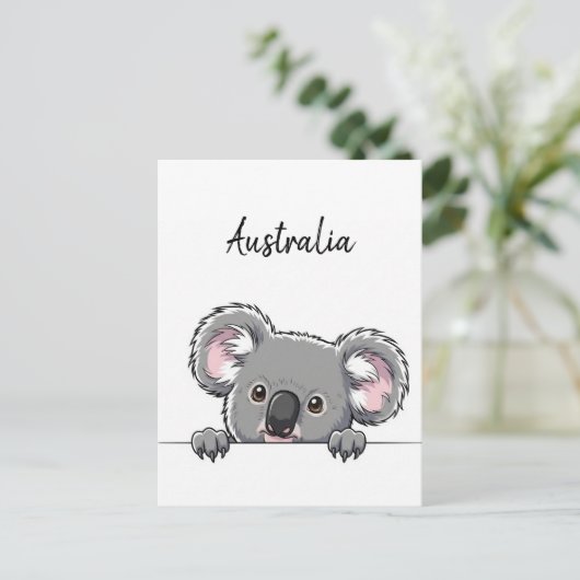 Schattigee Koala Travel Briefkaart (Staand voorkant)