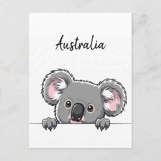 Schattigee Koala Travel Briefkaart (Voorkant)