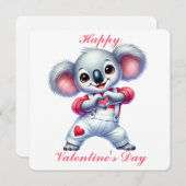 Schattigee Koala - Valentijnsdag Kaart (Voorkant / Achterkant)