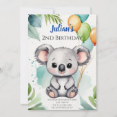 Schattigee Koala Wonderland Verjaardagsviering Kaart (Voorkant)