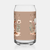 Schattigee Koe Beste Vrienden Knuffel Bloemenkunst Blikvorm Glas (Links)