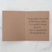 Schattigee Koe Beste Vrienden Knuffel Bloemenkunst Kaart (Binnen)