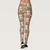 Schattigee Koe Beste Vrienden Knuffel Bloemenkunst Leggings (Achterkant)