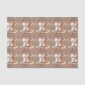 Schattigee Koe Beste Vrienden Knuffel Bloemenkunst Tissuepapier (Voorkant)