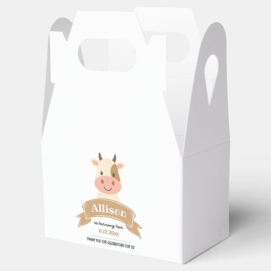 Schattigee Koe boerderij verjaardagsfeest | Dank j Bedankdoosjes (Geopend)