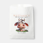 Schattigee Koe boerderijdieren 2e verjaardagsfeest Bedankzakje (Voorkant)