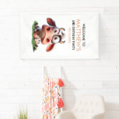 Schattigee Koe boerderijdieren 2e verjaardagsfeest Spandoek (Insitu)