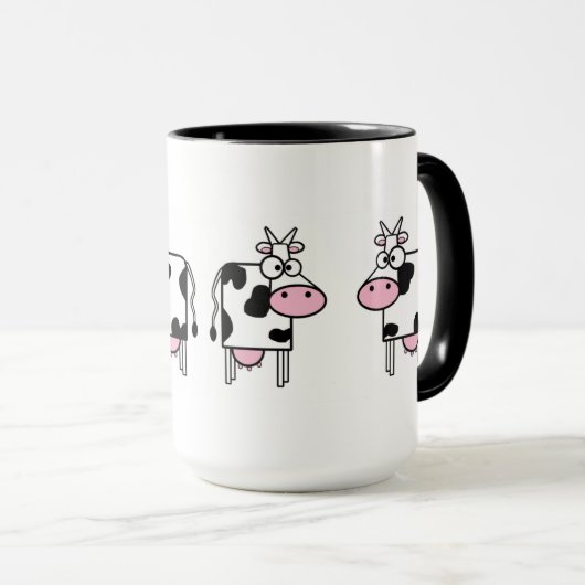 Schattigee Koe Cartoon Mok (Voorkant rechts)