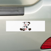 Schattigee Koe Cartoon ontwerp Bumpersticker (Op auto)