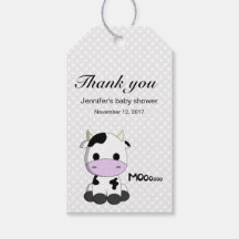 Schattigee koe cartoon polka dots baby shower dank