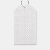 Schattigee koe cartoon polka dots baby shower dank cadeaulabel (Achterkant)