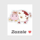 Schattigee Koe Design Boerderij Leven Rundvee Lief Sticker (Vel)