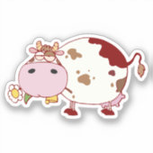 Schattigee Koe Design Boerderij Leven Rundvee Lief Sticker (Voorkant)