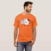 Schattigee Koe Design Boerderij Leven Rundvee Lief T-shirt (Voorkant volledig)