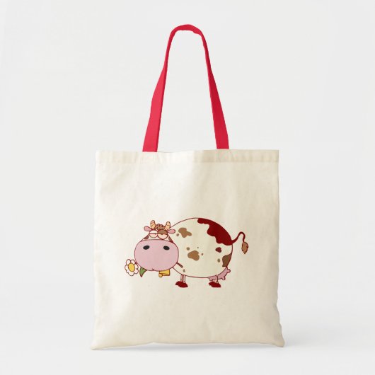 Schattigee Koe Design Boerderij Leven Rundvee Lief Tote Bag (Voorkant)