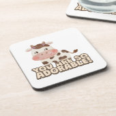 Schattigee koe digitale kunst ontwerp bier onderzetter (Linkerzijde)