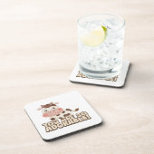 Schattigee koe digitale kunst ontwerp bier onderzetter (Rechterzijde)