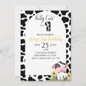 Schattigee Koe eerste verjaardag Kaart (Voorkant)