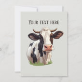 Schattigee koe elk doel Bericht toevoegen Notitiekaartje (Voorkant)