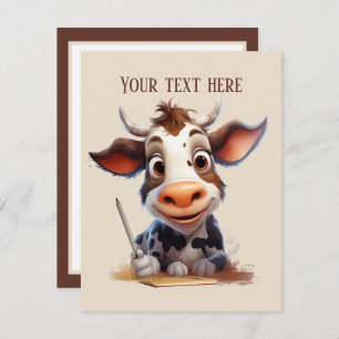 Schattigee koe elk doel Bericht toevoegen Notitiekaartje