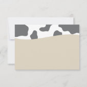 Schattigee Koe en Melk en Cookies Beige Baby showe Bedankkaart (Achterkant)