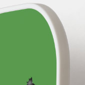 Schattigee koe in groene veld cartoon gepersonalis pickleball paddle (Links Detail)