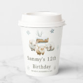 Schattigee Koe in het wintergebied Papieren Bekers (Achterkant)