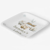 Schattigee Koe in het wintergebied Papieren Bordje (Gebogen)